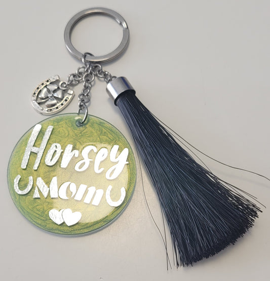 Porte clé "HorseyMom"